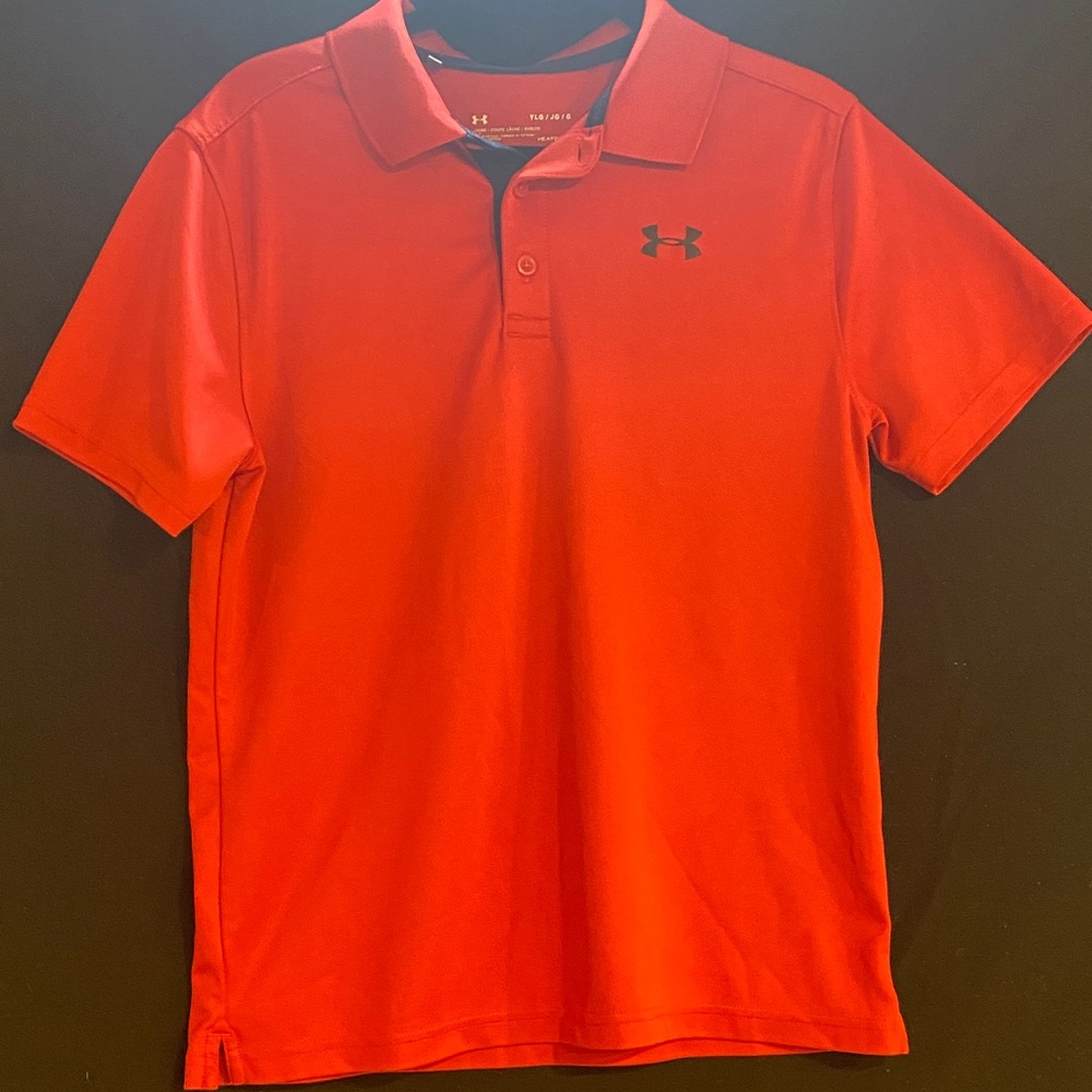 Under Armour Boys Bright Red Polo Shirt